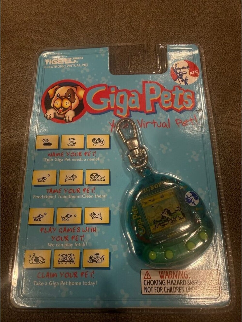 Giga Pets Micropup KFC Tiger Electronics Virtual Pet 1997